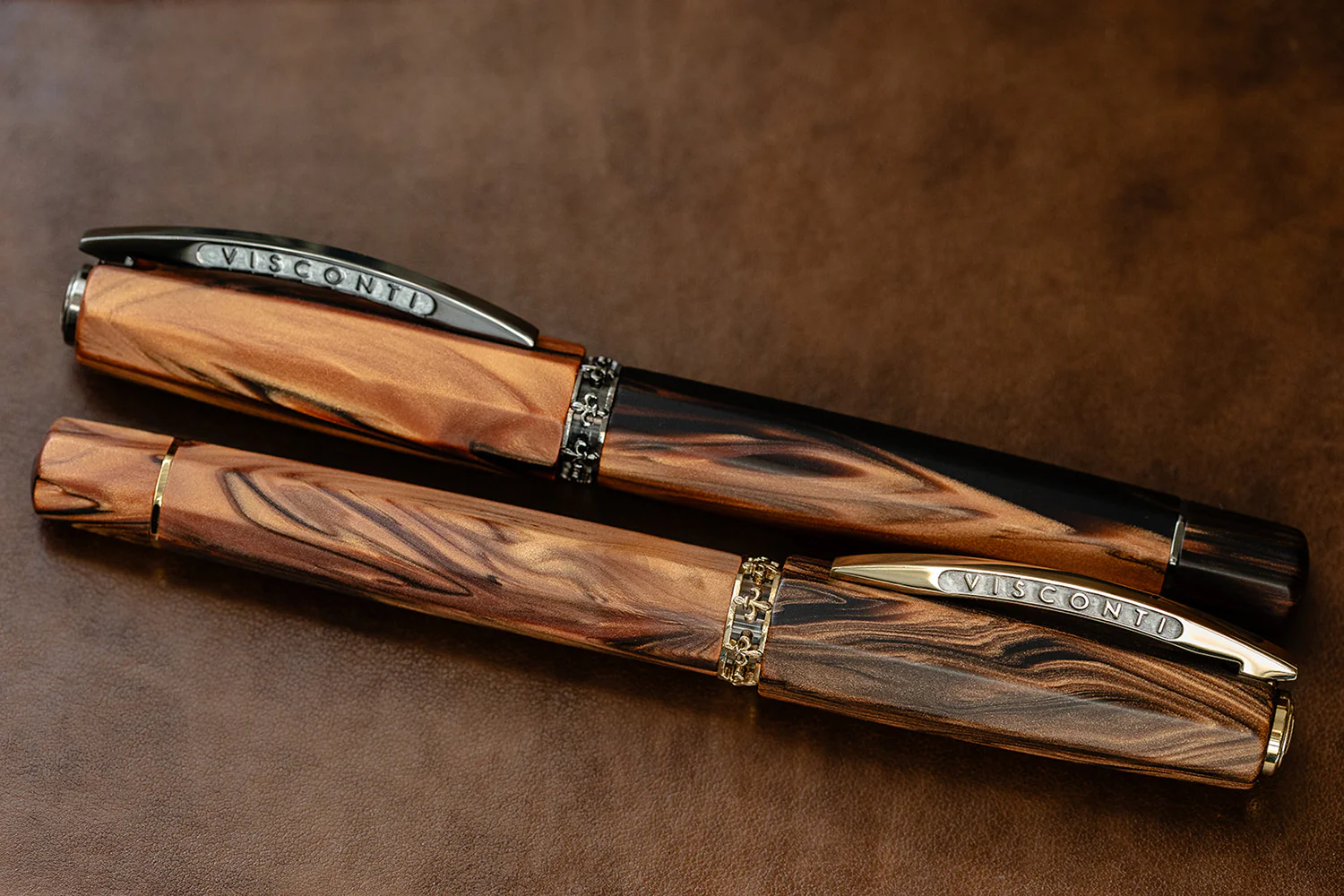 Visconti Medici Fountain Pen - Briarwood / Yellow Gold - Image 17