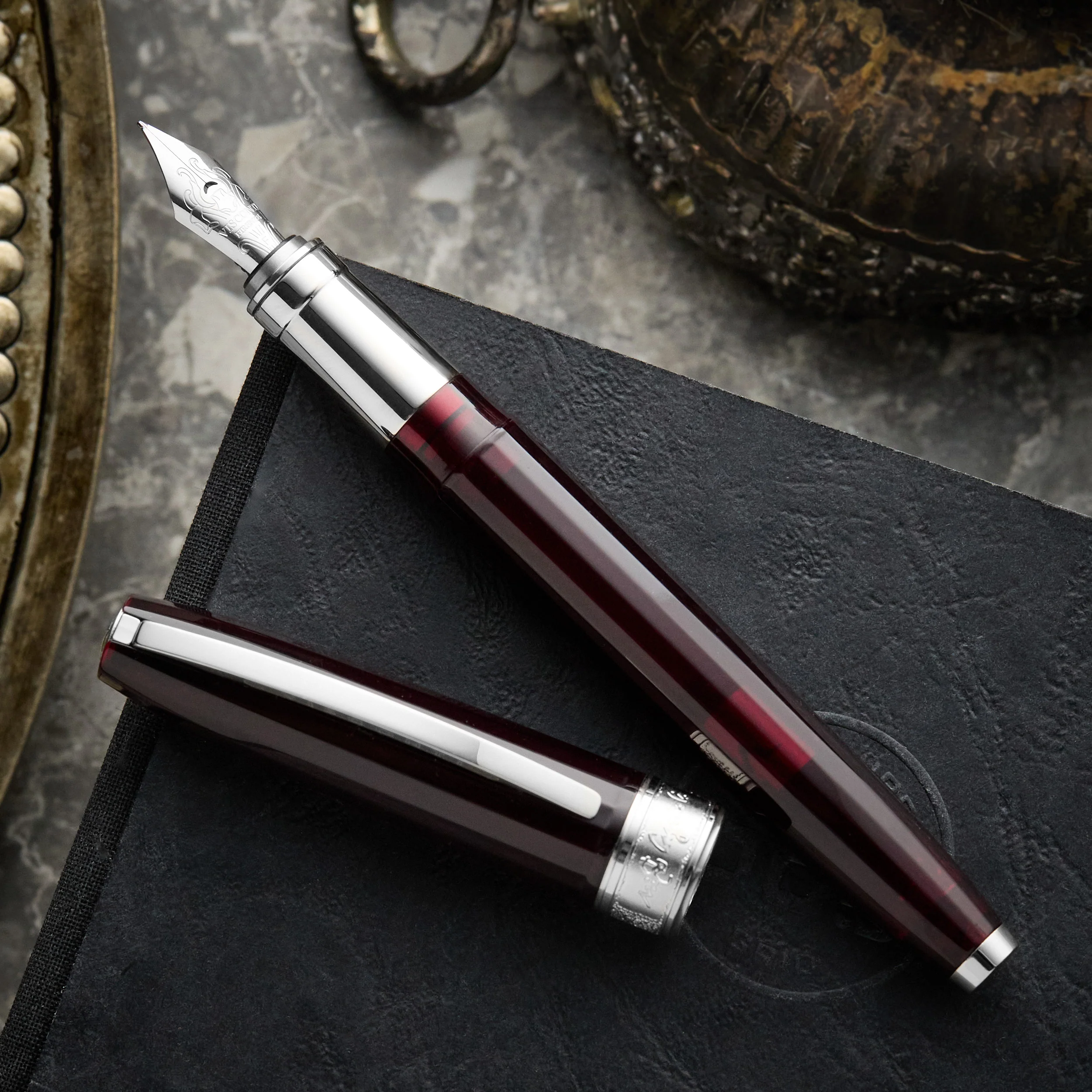 Visconti Michelangelo Fountain Pen - Red - Image 6