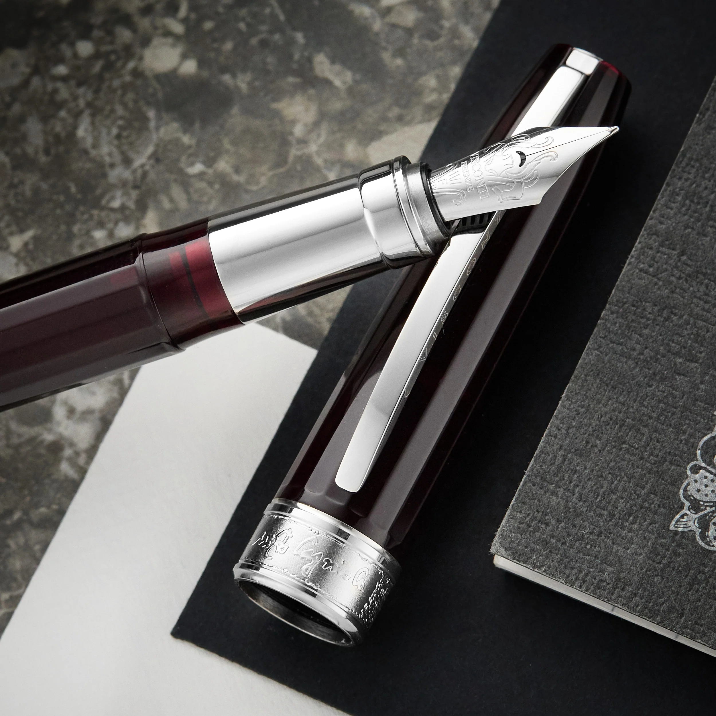 Visconti Michelangelo Fountain Pen - Red - Image 7